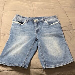 Christopher & Banks Light Wash Denim Jean Shorts